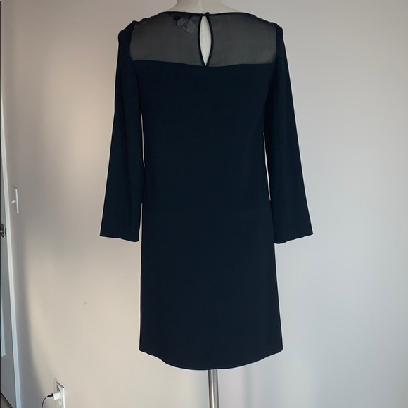 TARA JORMON Black Dress with Silk Insert Sz FR 38 - Picture 7 of 11